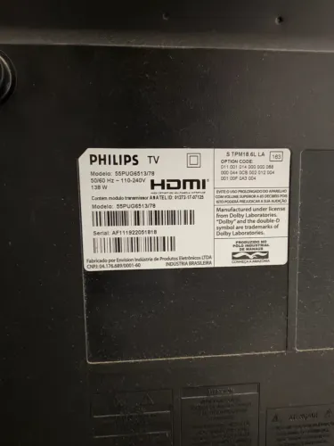 TV Philips 55 - Tela quebrada