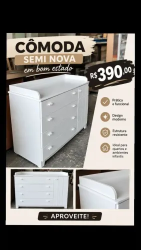 CÔMODA GRANDE, USADA EM BOM ESTADO