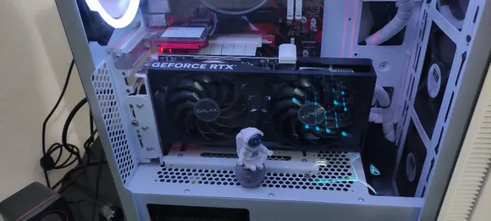 Suporte vertical para placa de vídeo.(branco)PCIe 3.0 