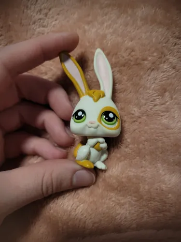 Littlest Pet Shop Coelho Rabbit #654 Original Hasbro G2 Olhos Verdes