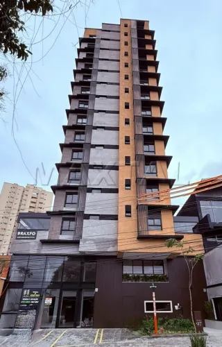 Apartamento novo mobiliado em Santana, de 35,49 m², com 1 quarto e móveis embutidos.