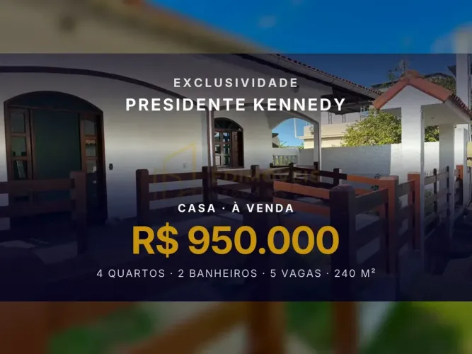 Casa única em Presidente Kennedy: aproveite o lote ao lado para novas ideias!