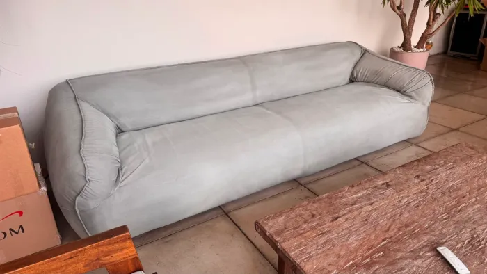 Sofá Noronha Casa Ática 3m ? Tecido Canvas Rústico