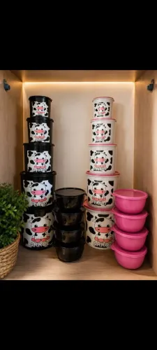 Kit de vasilhas para mantimentos com 9 peças