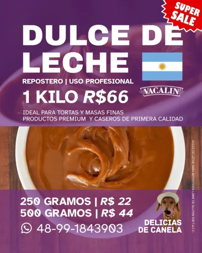 ? Doce de Leite Repostero Profissional para Confeitaria