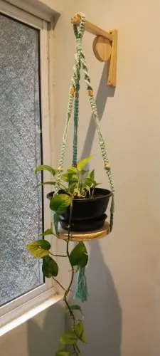 Suporte de plantas macramé