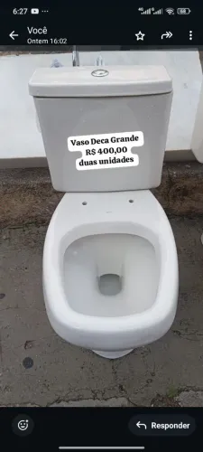 Vaso sanitário com caixa acoplada