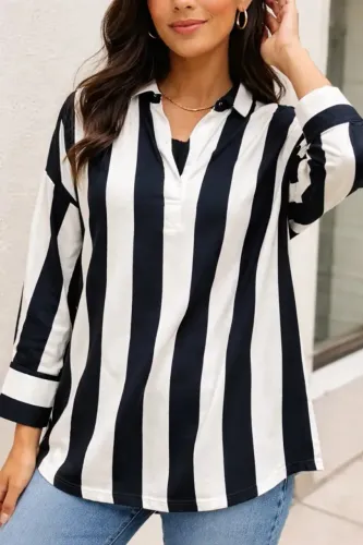 Camisa Feminina Manga Longa Listrada G (Usado)