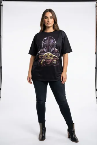 Camiseta Mandalorian + Grogu  - Vista o universo Star Wars!