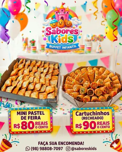Vendo Mini Pastel e Cartuchinhos Recheado.