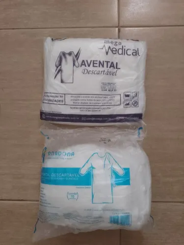 Avental Descartável adulto pacote com 10 unidades