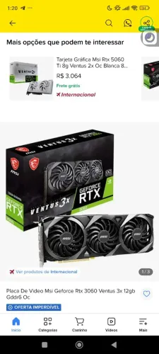 GeForce GTX 3060 12GB 3 FANS ASUS