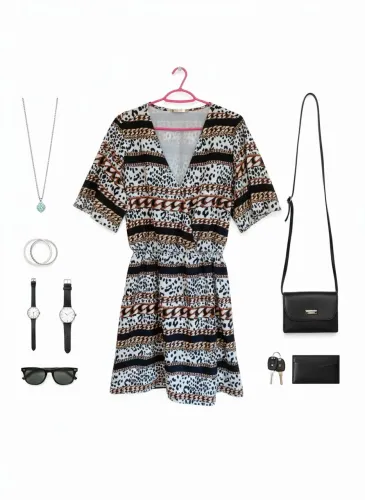 Vestido animal print Alk glamour