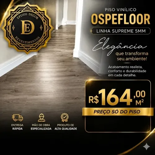 Piso Vinil Ospefloor 5mm clicado