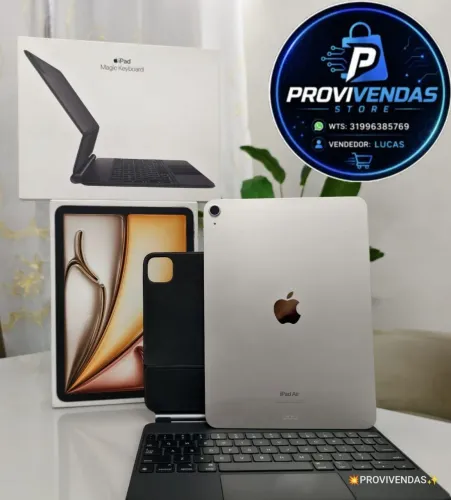 iPad Air 11" M2 128GB | Bateria 100% 143 Ciclos magic keyboard ACT OLX PAY E CARTÃO 18X*