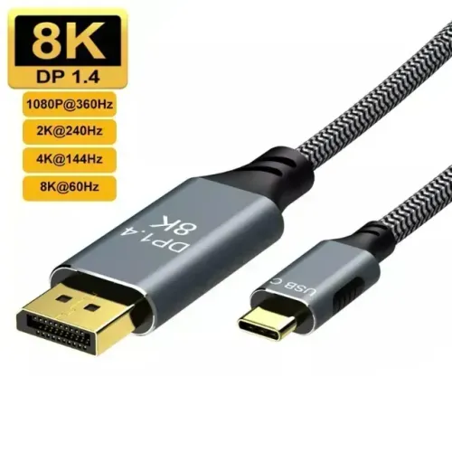 Lote Contendo 50 cabos USB C para DisplayPort