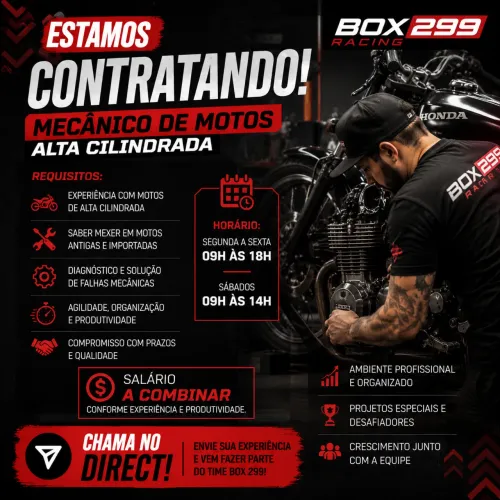 Mecânico de Motos de Alta cilindrada 