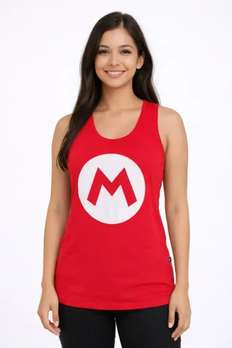 Camiseta regata treino feminina super Mario bros