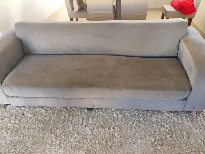 Sofá 3 lugares que vira cama