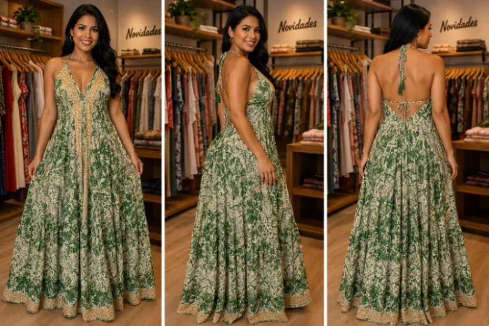 Vestido Indiano Costa Nua novo na etiqueta. Loja Di Carven.