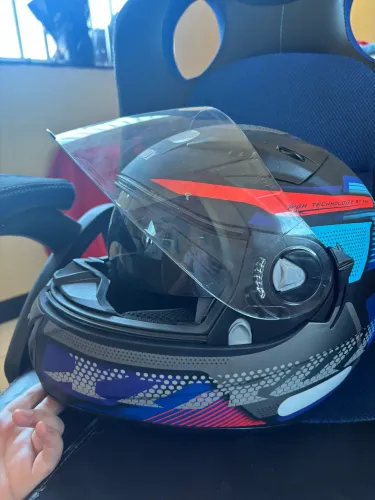 Capacete Ebf Xtroy Com Óculos Interno + Narigueira