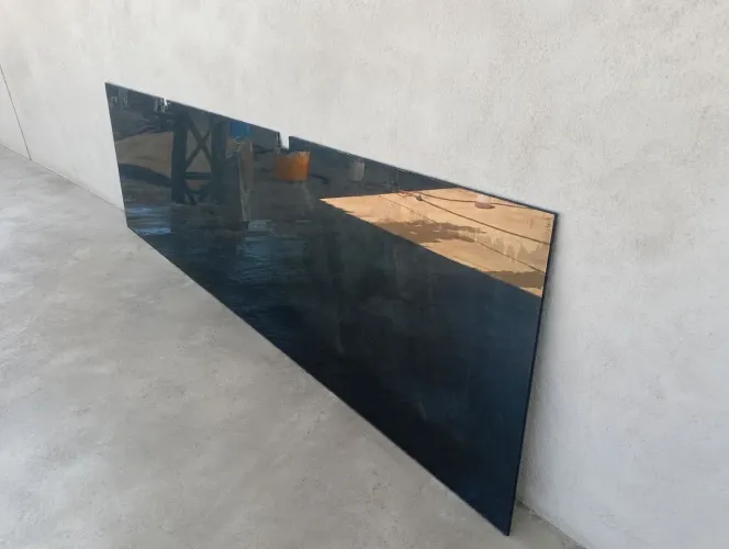 Vidro para mesa Blindex fumê 3,20 m x 0,80 m, 8 mm de espessura.<br>Ou: