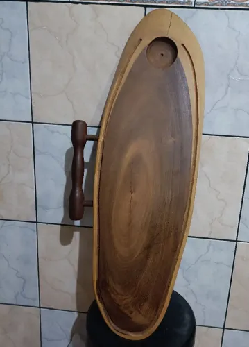 Tábua De Madeira Para Churrasco 81cm Seminova.