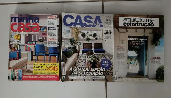 Revistas decoração e viagens(R$3 cada)