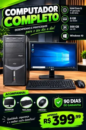 COMPUTADOR COMPLETO INTEL CORE I3 4°