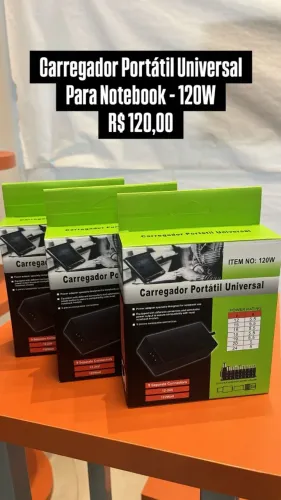 Carregador portatil Universal para Notebook - Loja Fisica