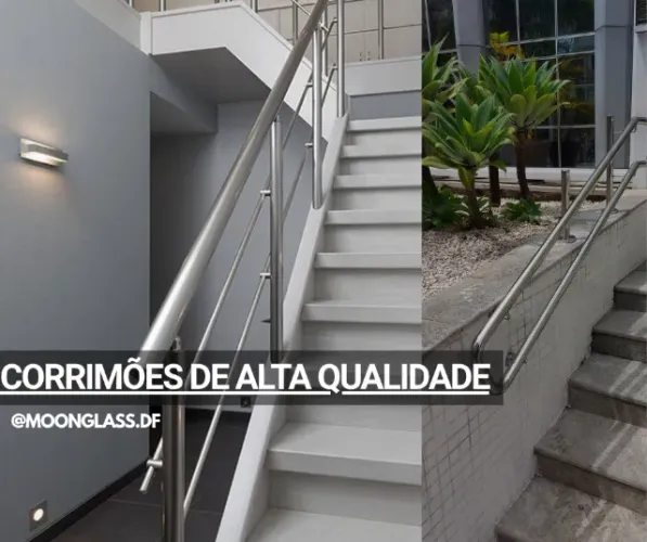 corrimões planejados com material em inox premium