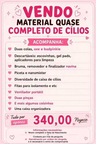 VENDO MATERIAL PARA LASH DESIGNER