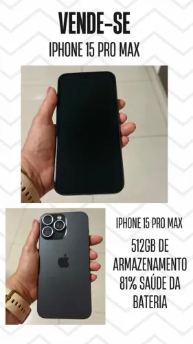 Vende-se iPhone 15 pro Max 512 GB