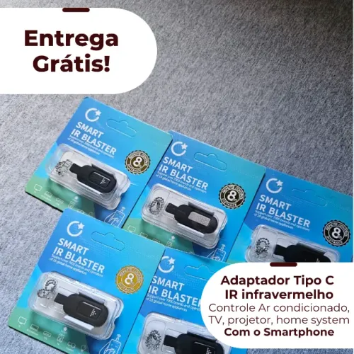 Adaptador Controle Remoto Universal Infravermelho Tipo C Smartphone iOS Android