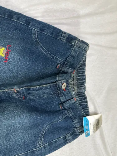 Calça jeans TAM 3 lion friends bordado