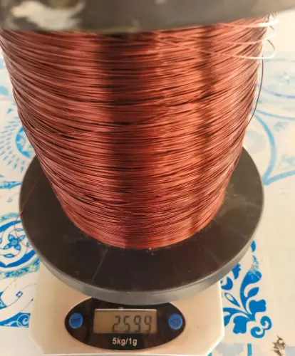 Rolo com 2Kg de Fio de Cobre Esmaltado 23AWG