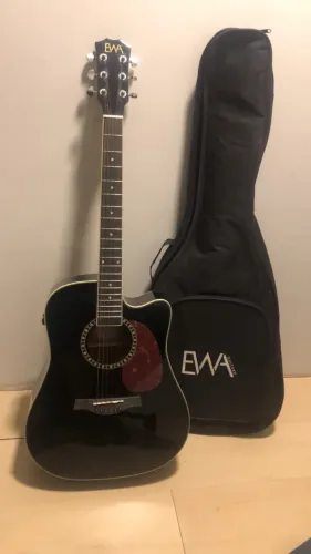 Violão Aço Folk EWA - LAURA-CEL TD BK