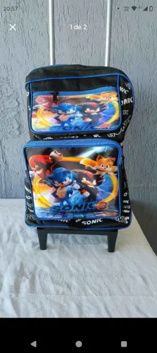 Mochila de rodinhas do Sonic