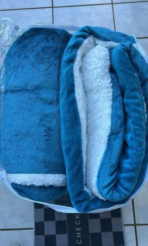 Manta de casal azul