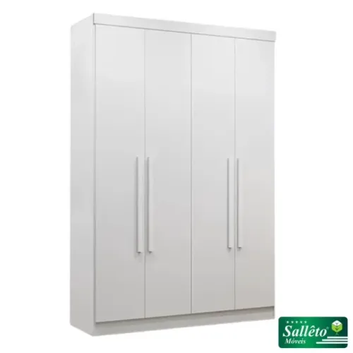 !!! PAGUE NA ENTREGA !!! Roupeiro Solteiro Recife 4P 2G Larg. 1.21m Branco Salleto