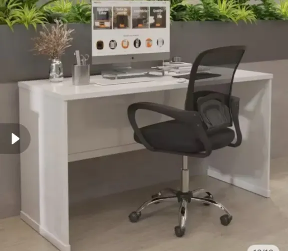 Mesa Escrivaninha de Escritório Tampo MDP 25mm Largura 136cm Berlin