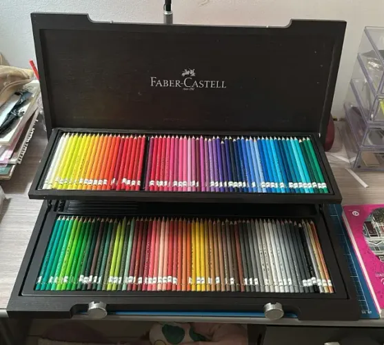 Estojo de Madeira Lápis Faber-Castell Albrecht Durer Aquarelável - com 120 Cores
