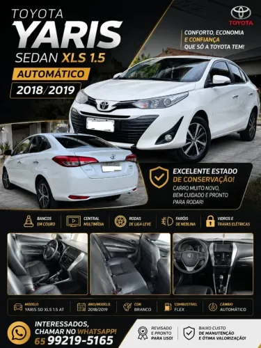Toyota Yaris XLS Sedan 1.5 Flex 16V 4P Aut. 2019