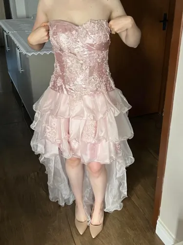 Vestido rosa claro - 15 anos