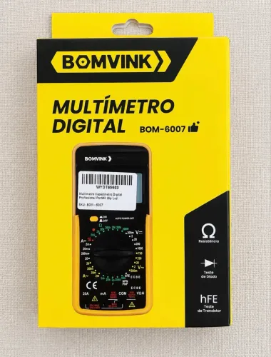 Multímetro Digital Bomvink BOM-6007 - NOVO, na caixa