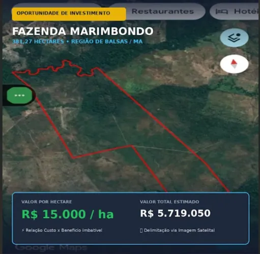 FAZENDA 381,27 HA COM ABUNDÂNCIA HÍDRICA NA REGIÃO DE BALSAS/MA<br>