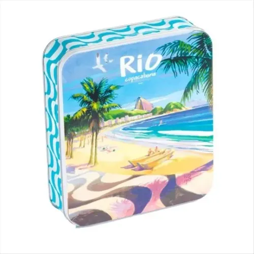 Biscoito amanteigado lata personalizada Rio de Janeiro Copacabana 150g