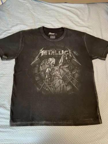 Camiseta Metallica M 100% Algodão