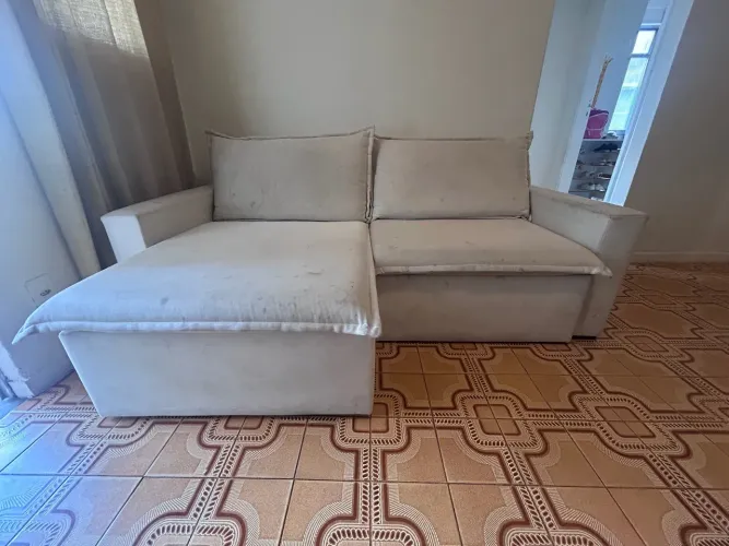Sofá de Linho Retrátil 