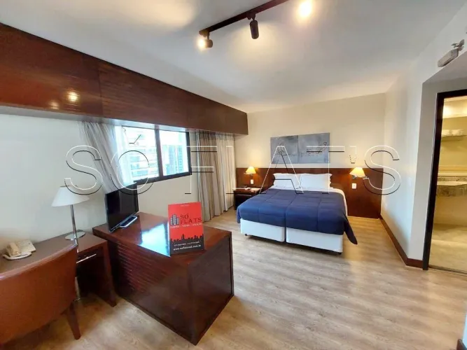 Flat disponível para locação no Wyndham Berrini, contendo 29m², 1 dormitório e 1 vaga de g